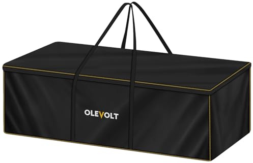 OLEVOLT Förvaringsväska XXL 200x60x75cm, Förvaringsskyddet för Trädgårdskuddar med Dragkedja Vattentät Stor Förvaringsväska för Utomhuskuddar, Soffkudde, Loungekudde