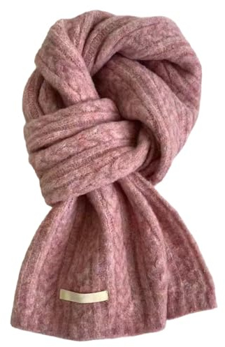 Generisch Damen Winterschal Weiche Wollschal Herren Winter Strickschal Warm Kaschmir Schal Vielseitiger Einfarbiger Gestrickter Schal, 160 x 20 cm