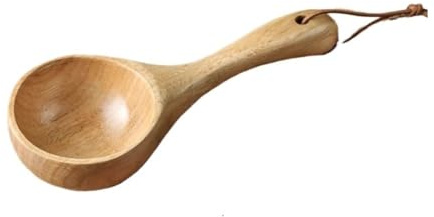 Servierlöffel, Haushaltsschöpfkelle, Suppenkelle, Ramen-Nudelkelle(Log color)