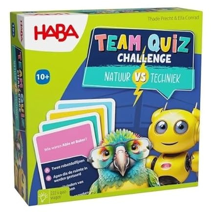 Haba Quizspiel Team Quiz Herausforderung Natur vs. Technik Lernspiel