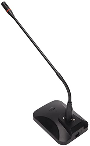 RASTKY Microfono Cablato da Tavolo a Collo di Cigno con Posizione a 360° Ad Alta sensibilità per Conferenze, Materiale Metallico ABS, Colore