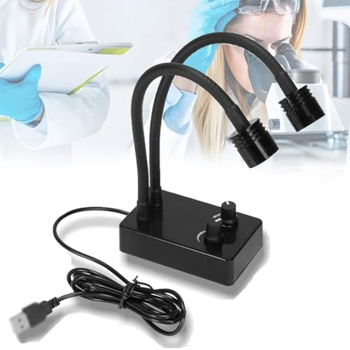 Sorgente luminosa per microscopio a LED con luminosità regolabile e design a doppio collo d'oca per riparazione PCB e test di laboratorio