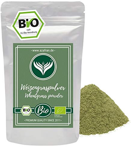 Azafran BIO Weizengraspulver, Weizengras Pulver gemahlen aus DE oder AT 500g