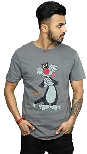 Looney Tunes Men's Sylvester Distressed T-Shirt