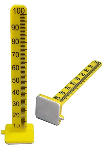 Karl Dahm Varillas de Medición de Altura para Mortero de hasta 100 mm, Amarillo Brillante, 18 Piezas I Para Determinar la Altura del Mortero y Medidas de Nivelación I Con Superficie Adhesiva – 12042
