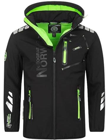 Geographical Norway Vantaa Chaqueta Softshell para hombre, impermeable, transpirable, resistente al viento, Negro , XXXL