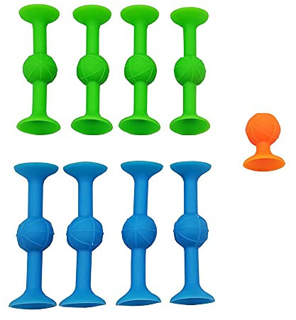 Pop Sucker Jeu de fléchettes avec Ventouse en Silicone, 9PCS marqueur de Cible et Jeu de compétition, Jouet Anti-Stress pour Verre, Plastique pour Adulte (Small)