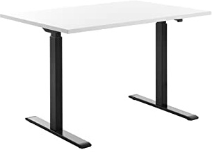 Topstar höhenverstellbarer Schreibtisch E-Table Holz 120x80 schwarz/weiß | Made in Germany | Ergonomisch | höhenverstellbar | Geprüfte Sicherheit nach GS-Intertek