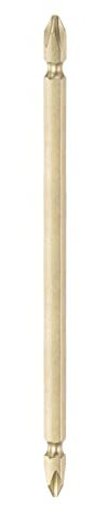 sourcing map PH2 Cruciforme Tête Tournevis Double Terminal Embout Entraînement 6 Longueur 0.25 Diamètre S2 Acier Magnétique Long Double Face Croix Tête pour Outil électrique