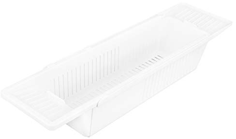 KIMISS Plateau de Baignoire Plateau de Baignoire PP Support de Rangement de Baignoire Rétractable Organisateur de Jouets de Bain Panier de Rangement Fournitures de Salle de Bain