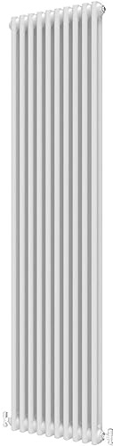 Radbliss Vertical Traditional 2 Column Radiator 1800x470mm White Cast Iron Style Tall Design RAD Central Heating