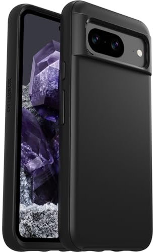 OtterBox Symmetry Hülle für Google Pixel 8, sturzsicher, schützende dünne Hülle, 3X getestet nach Militärstandard, Schwarz