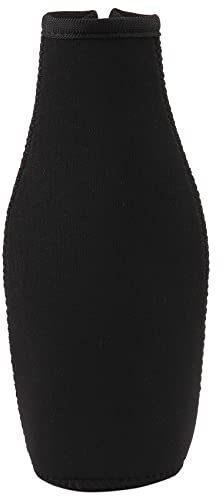 Kuuddker Paquet de 6 Manchons Refroidisseurs de Bouteilles de BièRe pour Garder la Boisson au Froid Housse de Manchon IsoléE en NéOprèNe Extra-éPais ZippéE Noire