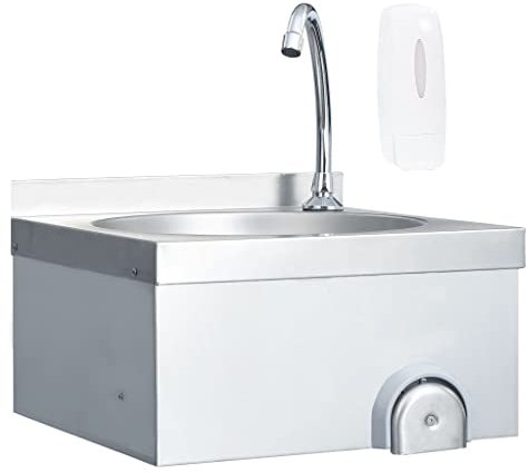 ShGaxin Handwaschbecken mit Wasserhahn und Seifenspender Edelstahl, Aufsatzwaschbecken, Bathroom Sink, Waschtisch, Ablaufgarnitur, Aufsatzbecken - 51113