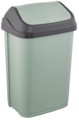 keeeper swantje Mülleimer, Schwingdeckel, 25 l, Nordic Green