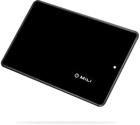 MiLi MiCard Wallet Tracker, Wireless Rechargeable SmartCard, Work with Apple Find My (iOS Only), Item Finder for Wallet, Bags, Passport, Luggage, Credit Card Size, Ultra-Thin