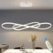 MQW Suspension LED table à manger lampe suspendue à intensité variable avec télécommande à suspension design linéaire lampe lustre réglable en hauteur secrétaire lampe (L100cm/57W) noir