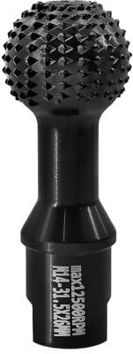 Kugelfräser Holz Schnitzen - BGTEC Hohlmeißel mit M14-Gewinde Winkelschleifer-Zusatzgeräte Elektrische Schnitzwerkzeuge forHolzschnitzerei Schleifen Polieren Gravieren