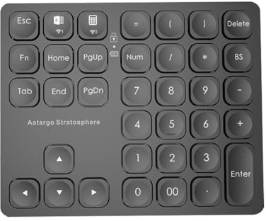 Teclado numérico inalámbrico de 36 teclas, teclado numérico portátil para escritorio, portátil y tablet