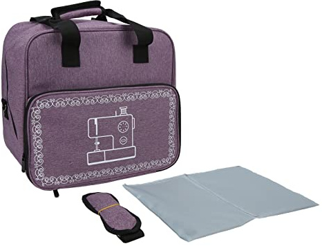 ANKROYU Nähmaschinentasche, Nähmaschinen-Tragetasche mit mehreren Taschen, Nähmaschinentasche mit breiter Öffnung oben für eine Reihe von Nähmaschinen (Lila)
