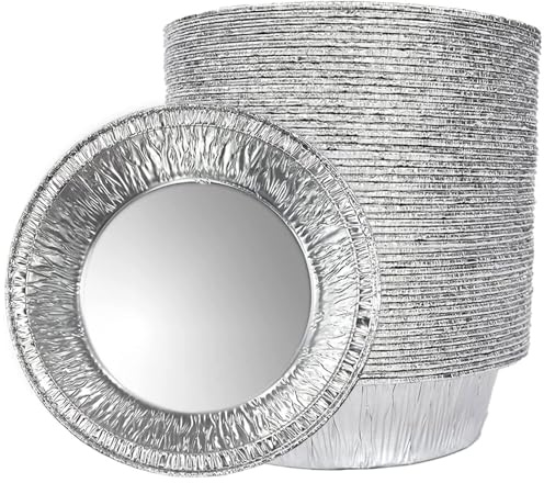 JYTDBCS 2.95 Inch/7.5cm Aluminum Foil Mini Pie Pans - Disposable Small Pie Tins for Bakeries, Cafes, Restaurants - Durable Mini Foil Pans for Pie, Fruit Tarts, Quiche (50 Tart Pans)