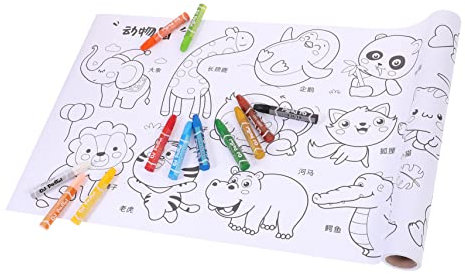 SEWACC 1 Set Graffiti Scroll Kinder Malplakate DIY Graffiti Poster Zeichnungszubehör Farbe Kinderfarbe Kinderzeichnung Wand Färbeplakat Malpapier