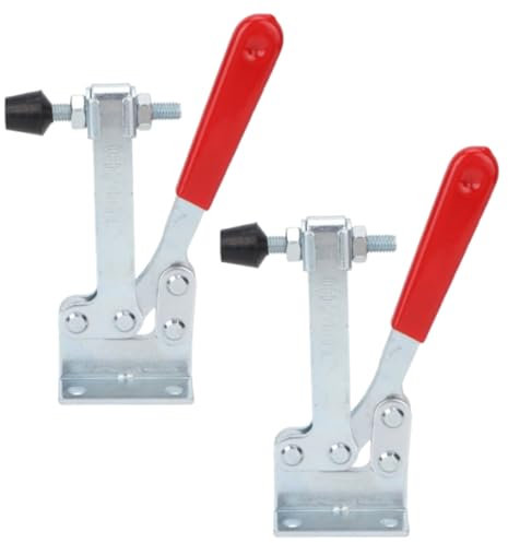 2 Pack Toggle Clamp, 230 Kg Hand Tool Holding Capacity Horizontal Quick Release Toggle Clamp with Plastic Handle for Welding