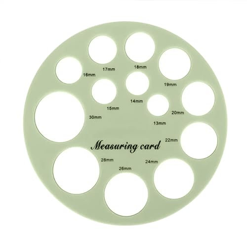 BYYLECL Circle Template, Nipple Ruler, Silicone Nipples Measuring Ruler, Breast Flange Measuring Tool for Breast Pump Matcha