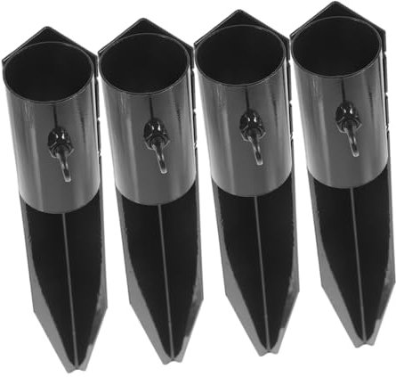 NULYLU 4 Pièces Piquets De Lampe De Jardin Métal pour Extension De Lampe Solaire Support Solide Et Durable Accessoires Compatibles pour Éclairage Extérieur