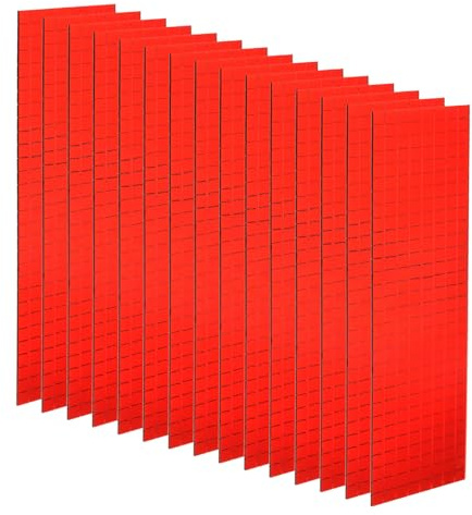 QUARKZMAN 15 Hojas 7200 Piezas Mosaicos de Espejo Autoadhesivos 5x5mm Rojo | Pegatinas de Espejo Pequeñas Cuadradas, para Bolas de Discoteca Mini Baldosas de Vidrio