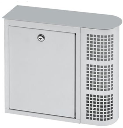 Boîte aux lettres galvanisée blanche verrouillable avec tapis insonorisant, boîte à colis murale, fente coulissante sécurisée, comprend un porte-journaux pour un usage domestique