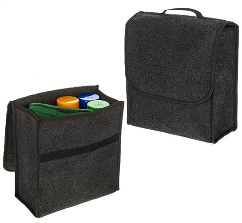 PRETYZOOM Kofferraumtasche für Kleine Gegenstände und Werkzeuge mit Tragbarer Organizer Filz fürs Auto für Reisen und Fahrzeug | 30 X 29x16cm, Faltbar und Platzsparend, für Kleine Teile bei Reise und Fahrt