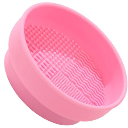 VALICLUD Silikon Make-up Pinsel Reinigungs Schale Multifunktional Makeup Schwamm Cleaner Kompakt Antirutsch Organizer Für Kosmetikpinsel Und Schwamm Trockner Zuhause Und Profi Use