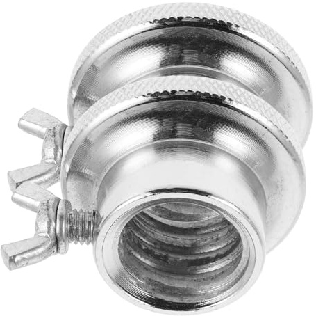 GALPADA 2pcs Dumbbell Screw Clamps Barbell Collar Clips Double Lock Weight Lifting Collar Nuts Steel Fitness Accessories for Standard Bars Easy Hand-tight Installation