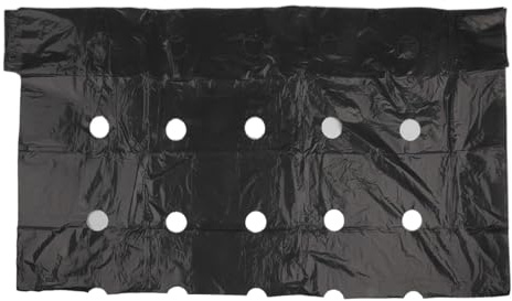 FACAIIO Pacciame perforato per piante, copertura del terreno, per casa, giardino, piantagione, per materiale PE nero, 10 m x 095 m