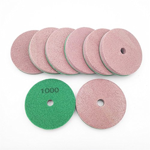 Diatool 8PCS/set 10,2 cm spugna lucidatura pietra abrasiva per morbido pietra marmo pietra artificiale terrazzo, A6190410x8, 8pcs G1000
