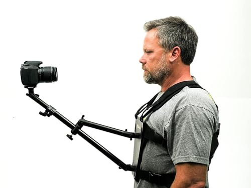 Glide Gear SNC 100 Snorricam Rig – for DSLR, Smartphone – Chest Mount, 3ft Arm, 3.3lb Payload, Lightweight Aluminum Harness