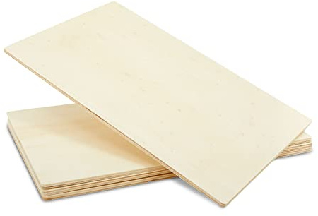 4 Pack Unfinished Rectangular Wood Slices, DIY Rectangle Wooden Boards for Crafts, Painting Signs (39.4 x 24.9 x 0.5 cm/ 15.5 x 9.8 x 0.2 in)