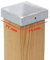 VIVAGARDEA 5 tappi per pali a piramide, 71 x 71 mm, in acciaio zincato a caldo