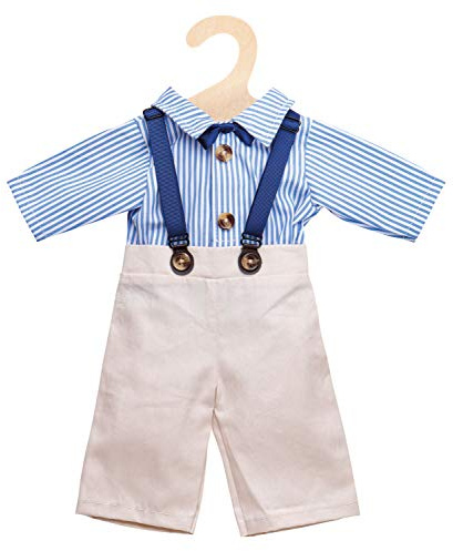Heless 1021 - Bekleidungs-Set für Puppen im Design von Bräutigam Franz, 2 teilig mit Hose und Hemd, Größe 28-35 cm, für eine rauschende Puppenhochzeit