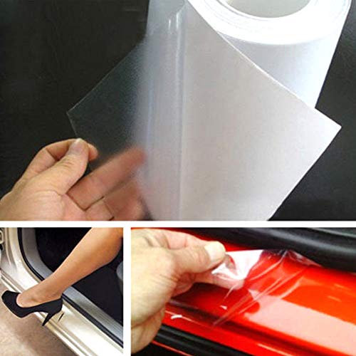 Porfeet Car Paint Protection Film, 15x300cm Clear Car Door Bumper Hood Paint Protection Film Anti Scratch Wrap