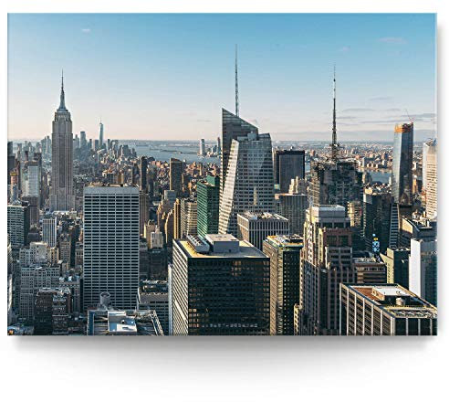 Wandbild Skyline New York Dachpanorama - 200cm x 150cm Leinwand auf 4cm Keilrahmen