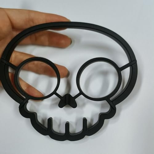 Stampo in silicone per omelette, uova, pancake, strumento da cucina fai da te, accessorio da cucina gadget per cottura a forma di teschio