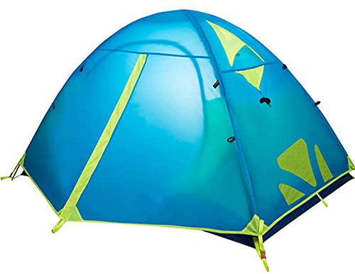 WHYUNM26 Ultraleichtes Campingzelt 3 Personen Winddicht Regendicht Atmungsaktiv Zelt Aluminiumhalterung für Outdoor Wandern Bergsteigen Rucksack Reisen,Blue