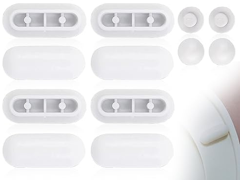 KAPSING 12 pièces tampons de couverture de siège de toilette, amortisseurs de siège de toilette en plastique, pare-chocs de tampon de siège de toilette, entretoises de prise de support en plastique