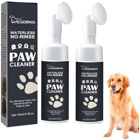 Hundepfoten Reiniger Mit Silikonbürste, Pfotenreiniger für Hunde, Badepflege Für Haustiere, Pfotenreiniger Mit Silikonbürste, Katze, Hund, Pfoten, Tiefenreinigung (2 Stücke)