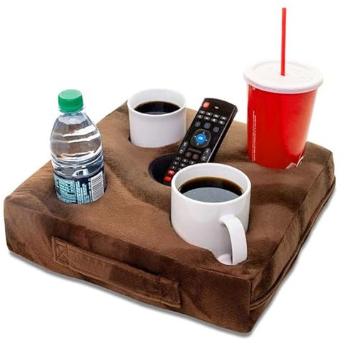 Couch Cup Holder Praktischer Couch-Becherhalter Sofa Getränkehalter Kissen für Getränke Fernbedienung Snack-Halter für Zuhause Auto Park Reisen Flugzeug
