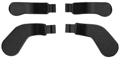 Tiardey 4Pcs Back Paddles Replacement Metal Stainless Steel Trigger Locks for Xb0x One Elite Controller Series 2（Black）