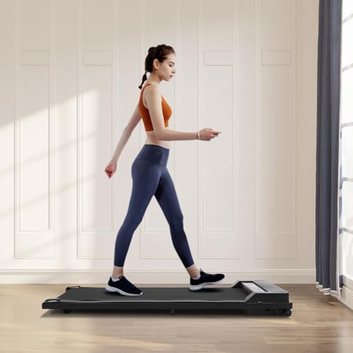 Mini Laufband für Zuhause Treadmill Tragbar Ultra Slim Walking Pad Schreibtisch-Laufband mit LED-Display & Fernbedienung, maximale Geschwindigkeit von 5 km/h, bis 120 kg