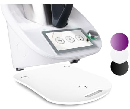 Gleitbrett für Thermomix TM6 & TM5 – Premium Acryl – Gleiter für Küchenmaschine – Müheloses Verschieben & Schutz für Geräte – Passgenau & Elegant – weiß